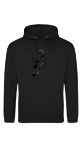 Hoodie - Man Black - OPTION A - Dark - Front