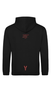 Hoodie - Man Black - OPTION A - Red - Back