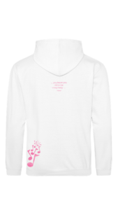 Hoodie - Man White - OPTION B - Pink - Back