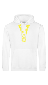Hoodie - Man White - OPTION B - Yellow - Front