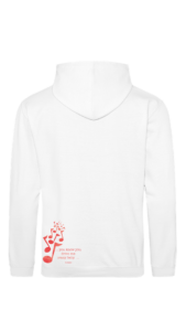 Hoodie - Man White - OPTION C - Red - Back