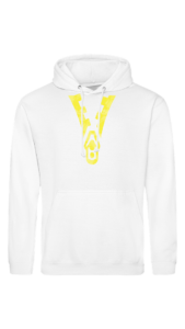 Hoodie - Man White - OPTION C - Yellow - Front