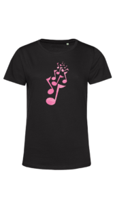 TU02B - Woman Black - OPTION A - Pink - Front