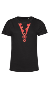 TU02B - Woman Black - OPTION C - Red - Front