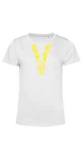 TU02B - Woman White - OPTION B - Yellow - Front